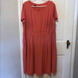 Coral Talbots Woman fit-and-flare dress